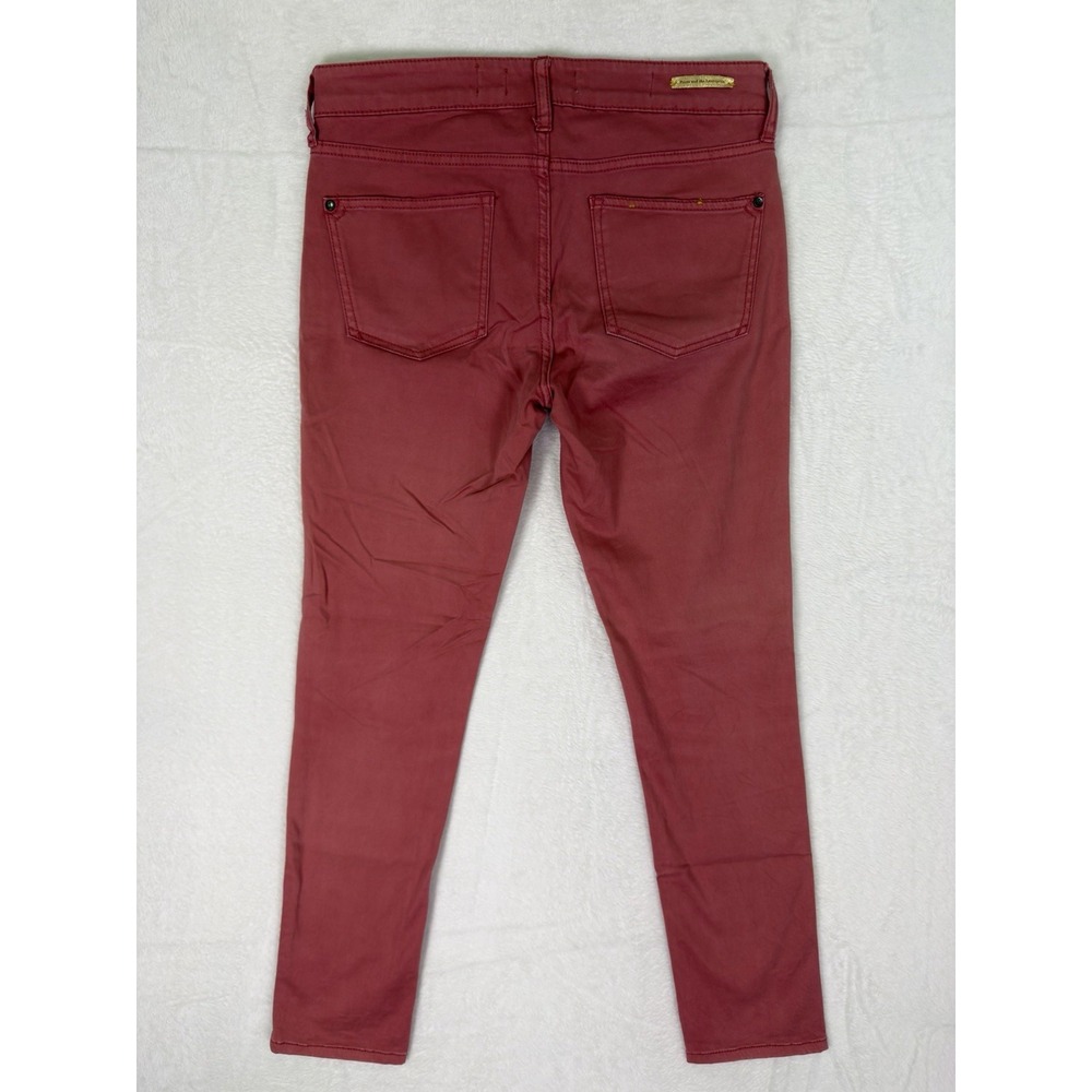 Pilcro Anthropologie Chino Pants Womens 28 Pink Stet Suede Skinny Ankle Mid Rise - Picture 2 of 9